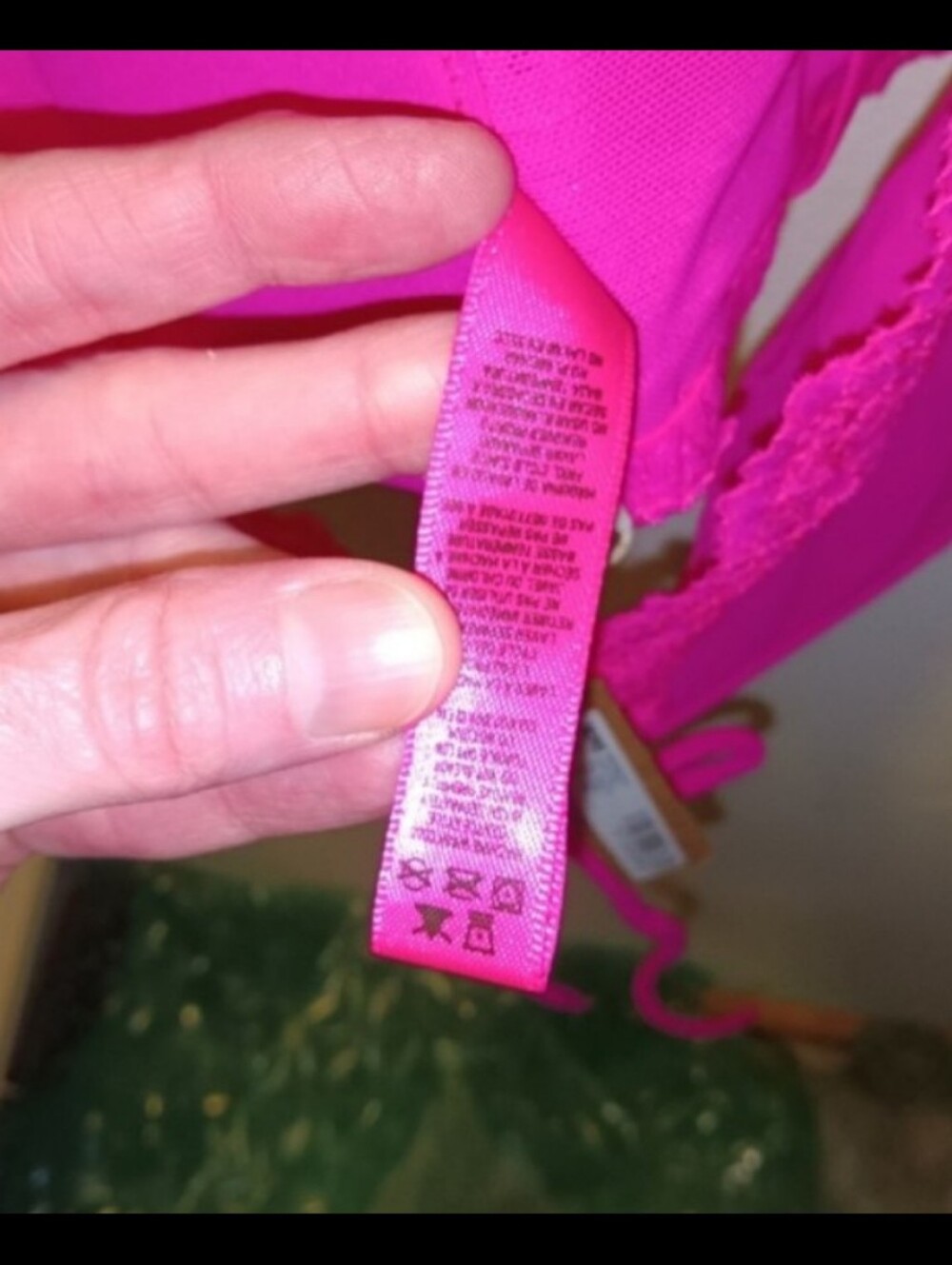 NWT Fushia Pink SKIMS Unlined Lace Bra 38DDD - Picture 6 of 8